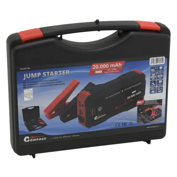 Compass Power banka s funkcí JUMP STARTER (20.000mAh, 2000A)