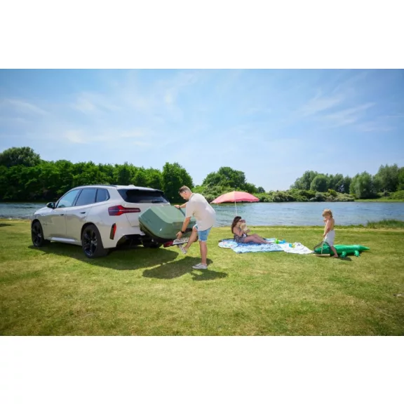 Přepravní box na tažné zařízení Hapro Boxer Hexagon L (420l, zelený)