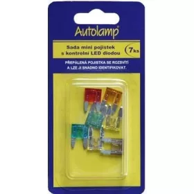 Sada pojistek mini 5-30A 7ks (LED dioda)